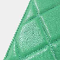 Chanel Green Leather Timeless 19 Phone Case Shoulder Bag