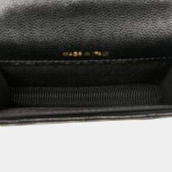 Chanel Black Caviar Leather Faux Pearl Coin Purse Shoulder Bag