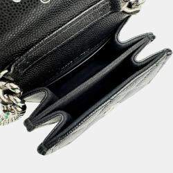 Pre Owned Chanel Black Caviar Chain Shoulder Bag