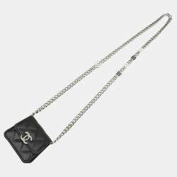Pre Owned Chanel Black Caviar Chain Shoulder Bag