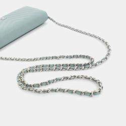 Chanel Blue Caviar Leather Classic Chain Wallet