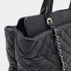 Pre Owned Chanel Black Leather Portobello Tote Bag