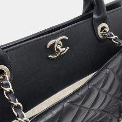 Pre Owned Chanel Black Leather Portobello Tote Bag