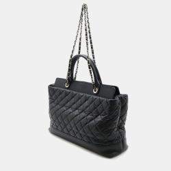 Pre Owned Chanel Black Leather Portobello Tote Bag