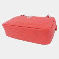 Chanel Red Caviar Leather Camera Shoulder Bag
