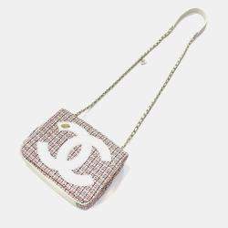 Pre Owned Chanel Multicolor Tweed CC Mania Flap Bag