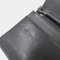 Chanel Black Leather Timeless CC Wallet On Chain 