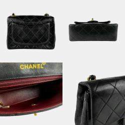 Pre Owned Chanel Black Leather Shoulder Bag