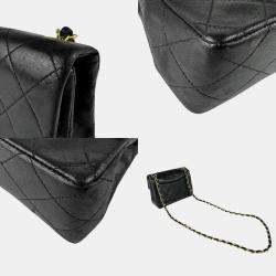 Pre Owned Chanel Black Leather Shoulder Bag