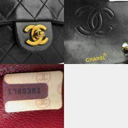 Pre Owned Chanel Black Leather Shoulder Bag