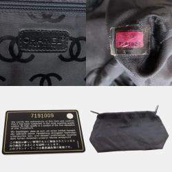 Pre Owned Chanel Black Caviar Leather Chain Tote Shoulder Bag