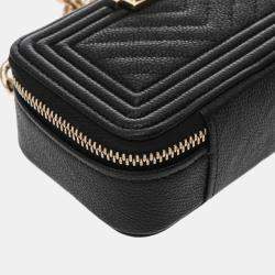 Chanel Black Caviar Leather Boy Mini Shoulder Bag