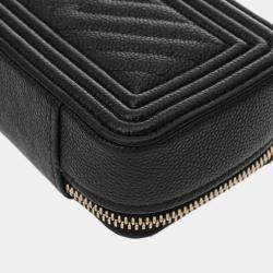 Chanel Black Caviar Leather Boy Mini Shoulder Bag