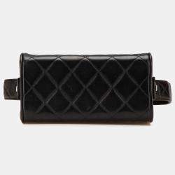 Chanel Black Quilted Lambskin Leather Box Bag