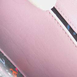 Chanel Pink CC Quilted Caviar Flap Card Holder on Chain Bag