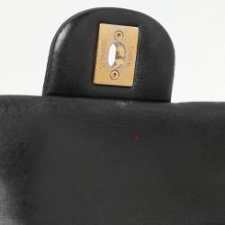 Chanel Black Quilted Patent Leather Extra Mini CC Paris-Salzburg Classic Flap Bag
