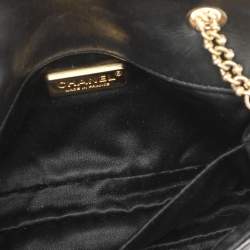 Chanel Black Quilted Patent Leather Extra Mini CC Paris-Salzburg Classic Flap Bag