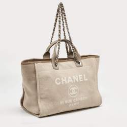 Chanel Beige Canvas Large Deauville Shopper Tote