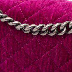 Chanel Purple Mini Velvet Boy Flap Bag