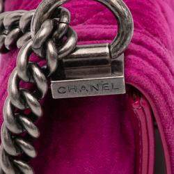 Chanel Purple Mini Velvet Boy Flap Bag
