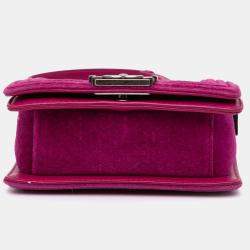 Chanel Purple Mini Velvet Boy Flap Bag