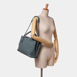 Chanel Blue Medium Quilted Caviar Urban Companion Tote Bag
