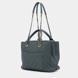 Chanel Blue Medium Quilted Caviar Urban Companion Tote Bag