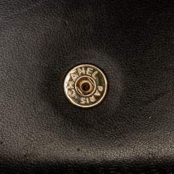 Chanel Black/Gold Paris in Rome CC Bicolor Quilted Lambskin Wallet On Chain