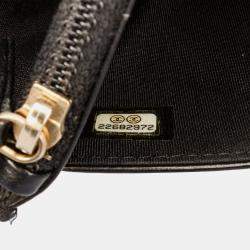 Chanel Black/Gold Paris in Rome CC Bicolor Quilted Lambskin Wallet On Chain