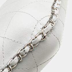 Chanel Grey CC Quilted Lambskin Chain Around Phone Holder Bag