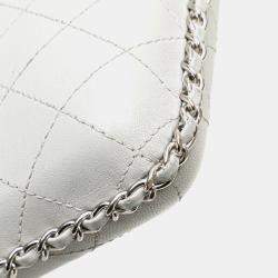 Chanel Grey CC Quilted Lambskin Chain Around Phone Holder Bag