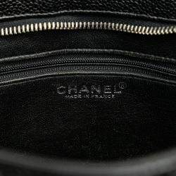 Pre Owned Chanel Black Caviar Medallion Tote Bag