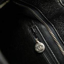 Pre Owned Chanel Black Caviar Medallion Tote Bag