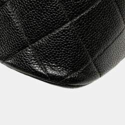 Pre Owned Chanel Black Caviar Medallion Tote Bag