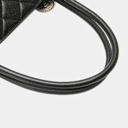 Pre Owned Chanel Black Caviar Medallion Tote Bag