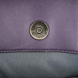 Chanel Purple Quilted Lambskin Daily Shopping Tote Bag