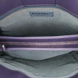 Chanel Purple Quilted Lambskin Daily Shopping Tote Bag