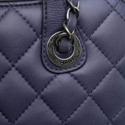 Chanel Purple Quilted Lambskin Daily Shopping Tote Bag