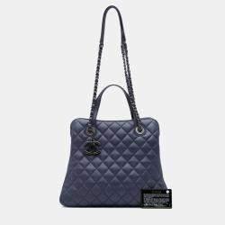 Chanel Purple Quilted Lambskin Daily Shopping Tote Bag