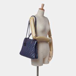 Chanel Purple Quilted Lambskin Daily Shopping Tote Bag