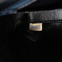 Pre Owned Chanel Black CC Quilted Lambskin Flap Bag