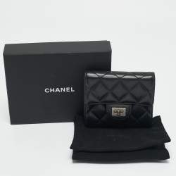 Chanel Black Quilted Leather Reissue Compact Wallet