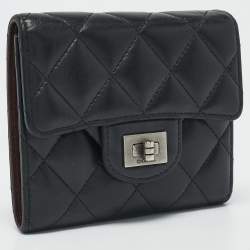 Chanel Black Quilted Leather Reissue Compact Wallet