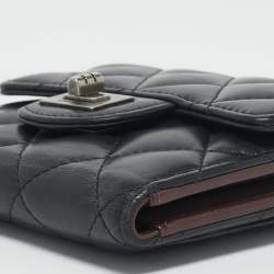 Chanel Black Quilted Leather Reissue Compact Wallet