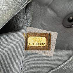 Pre Owned Chanel Silver Mini Perforated Lambskin Punch Flap