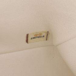 Pre Owned Chanel Ivory Leather Mini Square Classic Single Flap Bag