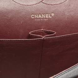 Pre Owned Chanel Black Quilted Caviar Leather Jumbo Classic Double Flap Bag