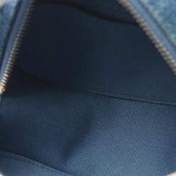 Chanel Blue Denim 19 Round Clutch with Chain