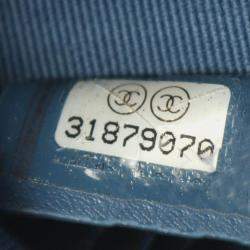 Chanel Blue Denim 19 Round Clutch with Chain