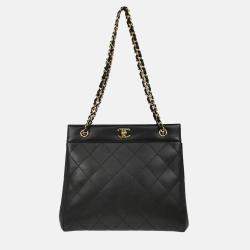 Chanel Black Calfskin Tote Bag